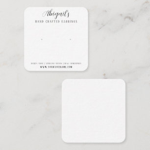 Simple and Elegant Earring Card