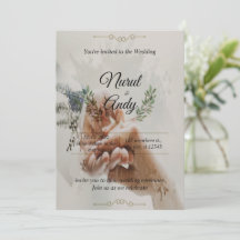 Simple and elegant font with elegant image invitat