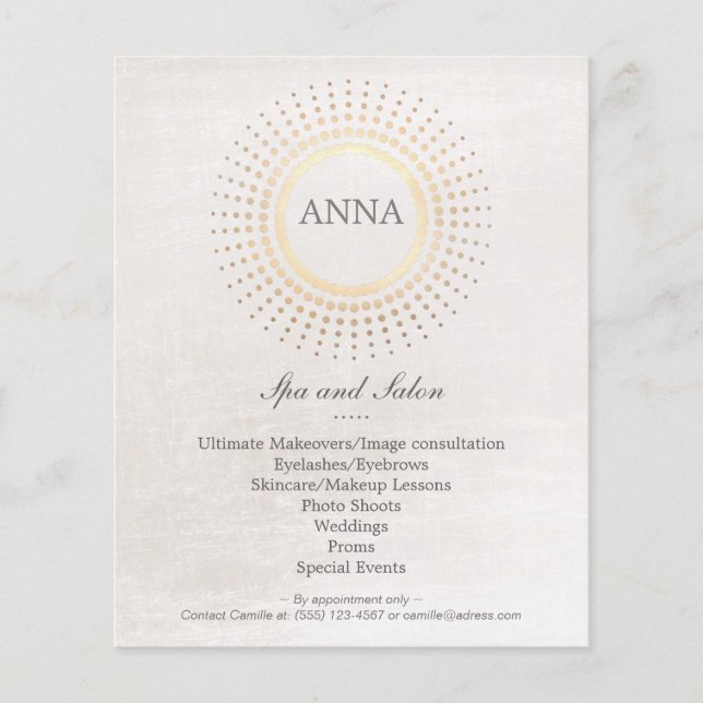 Simple and Elegant Hair Salon and Spa Flyer (Front)