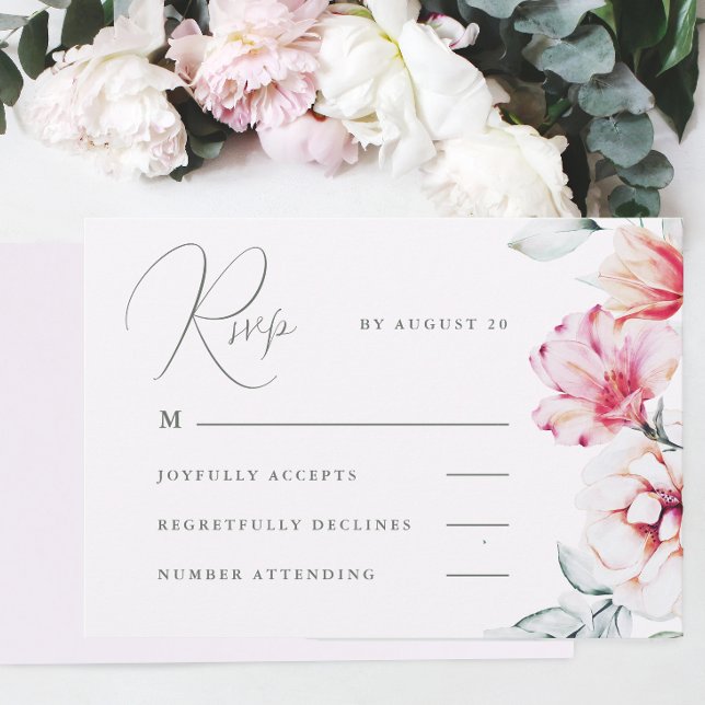 Simple and Elegant Lavender Purple RSVP Card (Creator Uploaded)