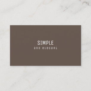 Simple and elegant minimalist brown business card
