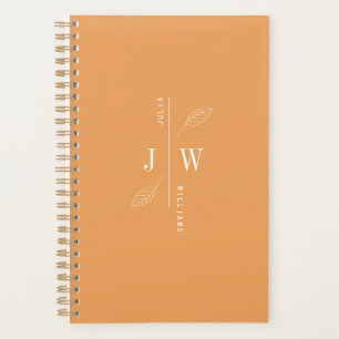 Simple and Elegant Monogram Indian Yellow Planner