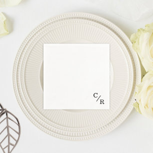 Simple and Elegant Monogram Initials Wedding Napkin
