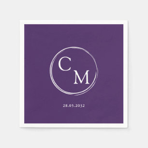 Simple and elegant monogram Serviette Napkin