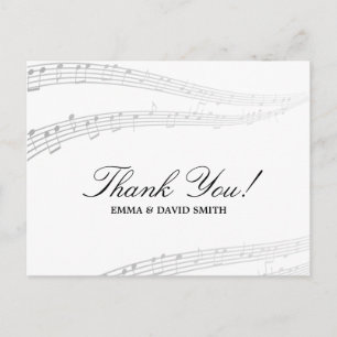 Simple and Elegant Musical Thank You Cards