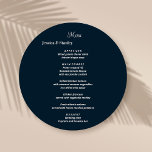 Simple and elegant navy blue Wedding Menu Cards<br><div class="desc">Modern navy blue Menu,  Wedding Dinner Menu,  Rustic Let's Eat Wedding Dinner and Drinks Menu,  Simple Calligraphy Wedding Card Menus,  Minimalist emerald green  Wedding Menu,  Rustic Wedding Menu,  Wedding Table Menu </div>