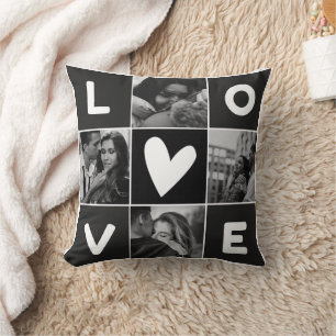 Simple and elegant photo collage cushion