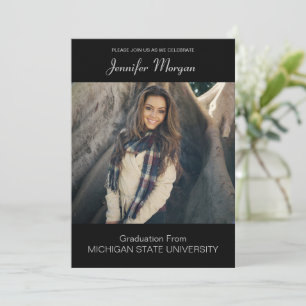 Simple and Elegant Photo Graduation Invitation