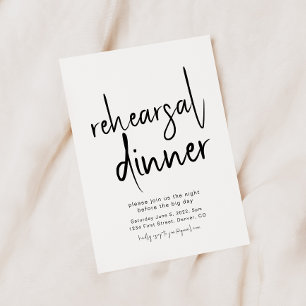 Simple and Elegant Rehearsal Dinner Invitation