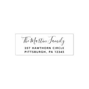 Simple and Elegant Return Address Self-inking Stamp