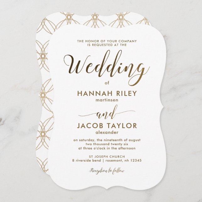 Simple and Elegant Script Wedding Invitation (Front/Back)