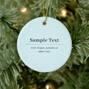 Simple and Elegant Text Template   Light Blue Ceramic Tree Decoration
