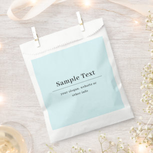 Simple and Elegant Text Template   Light Blue Favour Bags