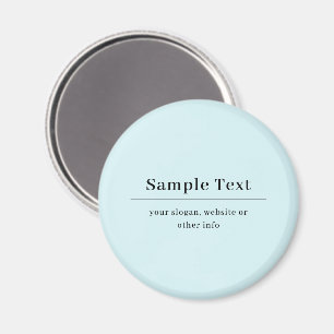 Simple and Elegant Text Template Light Blue Magnet