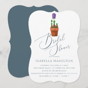 Simple and Elegant Watercolor Bridal Shower Invitation