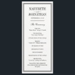 Simple and Elegant Wedding Ceremony Program Programme<br><div class="desc">Personalise the custom text above. You can find additional coordinating items in our "Simple and Elegant Wedding" collection.</div>