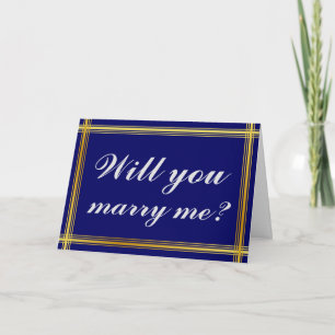 Simple and Elegant "Will you marry me?" Card