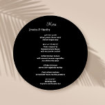Simple and elegat black  Wedding Menu Cards<br><div class="desc">Modern black Menu,  Wedding Dinner Menu,  Rustic Let's Eat Wedding Dinner and Drinks Menu,  Simple Calligraphy Wedding Card Menus,  Minimalist Black Wedding Menu,  Rustic Wedding Menu,  Wedding Table Menu </div>