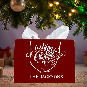 Simple and fun personalised Christmas Large Gift Bag