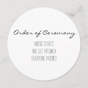 Simple and funny wedding program programme