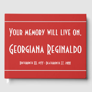 Simple and Interesting Funeral/Memorial Guestbook