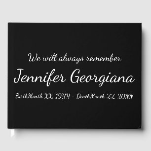 Simple and Minimal Funeral Guestbook