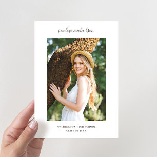 Simple and Minimal Photo Graduation Party Invitation