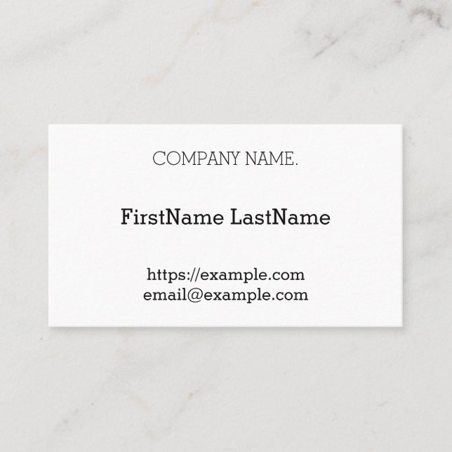 Simple and Minimalist Business Card (Front)