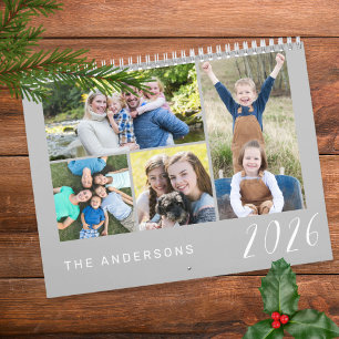 Simple and Minimalist Family Photos 2026 Calendar