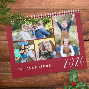 Simple and Minimalist Family Photos 2026 Calendar