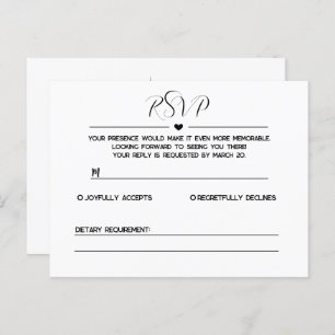Simple and Minimalist RSVP Card