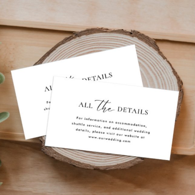 Simple and Minimalist | Wedding Details Enclosure Card (Creator Uploaded)