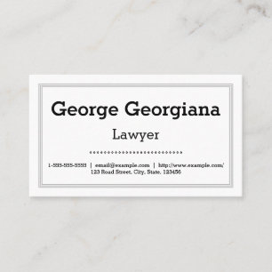 Simple and Minimalistic With Triple-Line Border Business Card