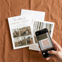 Simple and modern 5 photo QR code wedding