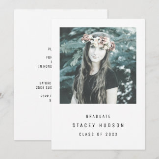 Simple and modern graduation invitation