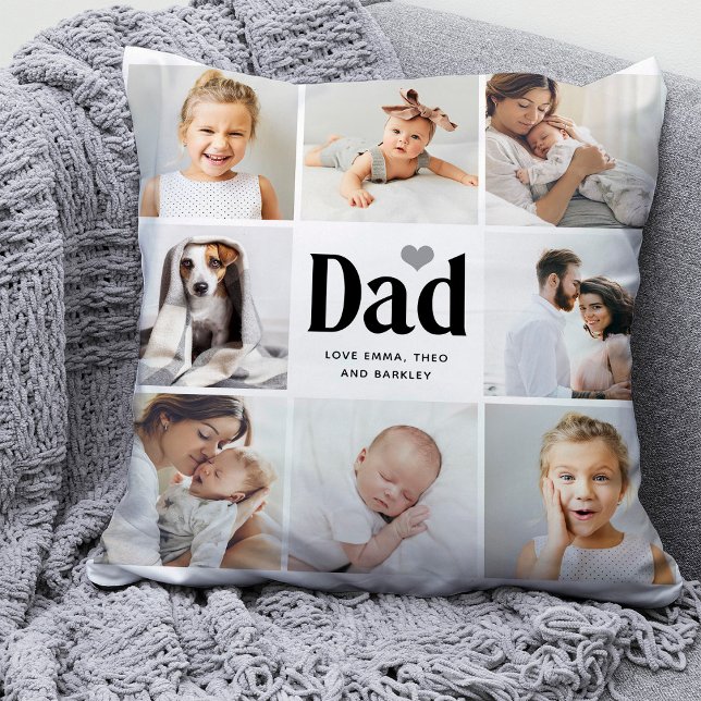 Simple and Modern | Photo Collage for Dad Cushion (Creator Uploaded)