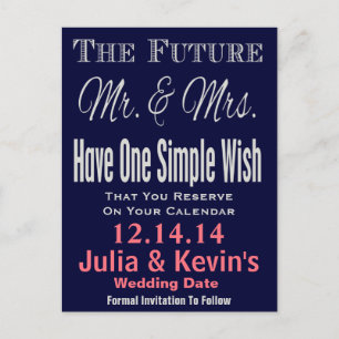 Simple and Modern Save The Date Postcard