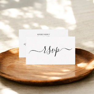 Simple and Modern Wedding RSVP Enclosure Card