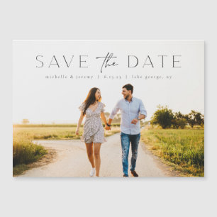 Simple and Modern Wedding Save the Date Magnet