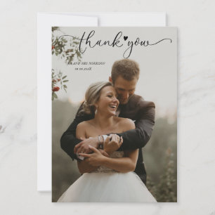 Simple and modern wedding thank you card