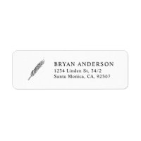 Simple and Modern Wheat Return Address Label