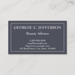 Simple and Plain Beauty Advisor Business Card