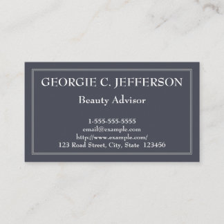 Simple and Plain Beauty Advisor Business Card