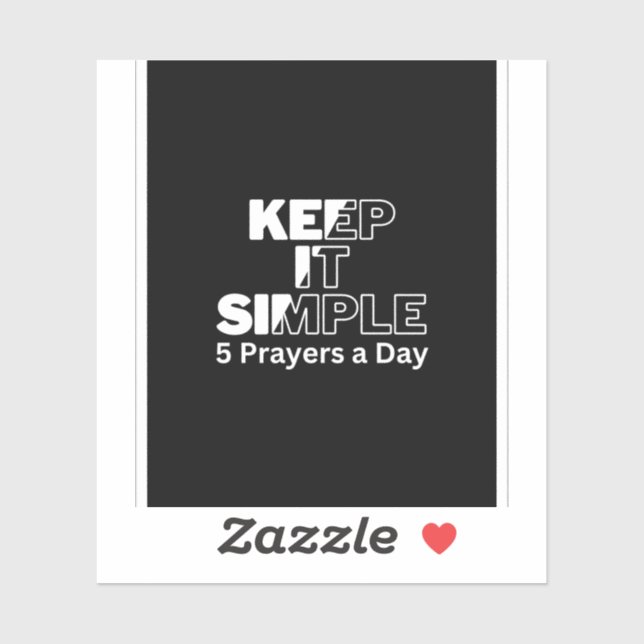 Simple and Prayer Sticker (Sheet)