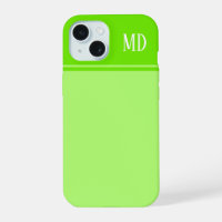 Simple and Pretty Lime Green Striped Monogram