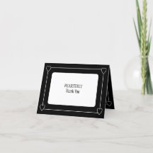 Simple and Romantic Hearts Wedding Black