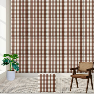 Simple and Stylish Brown and White Chequered Tile