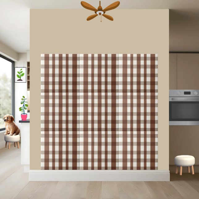 Simple and Stylish Brown and White Chequered Tile (Creator Uploaded)