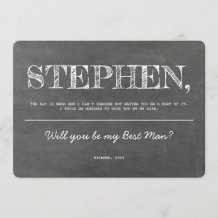 Simple and Sweet Groomsman Proposal Card