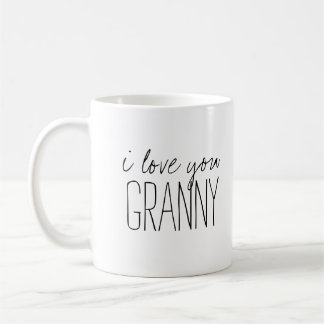 Simple and Sweet Personalised I Love You Granny Coffee Mug